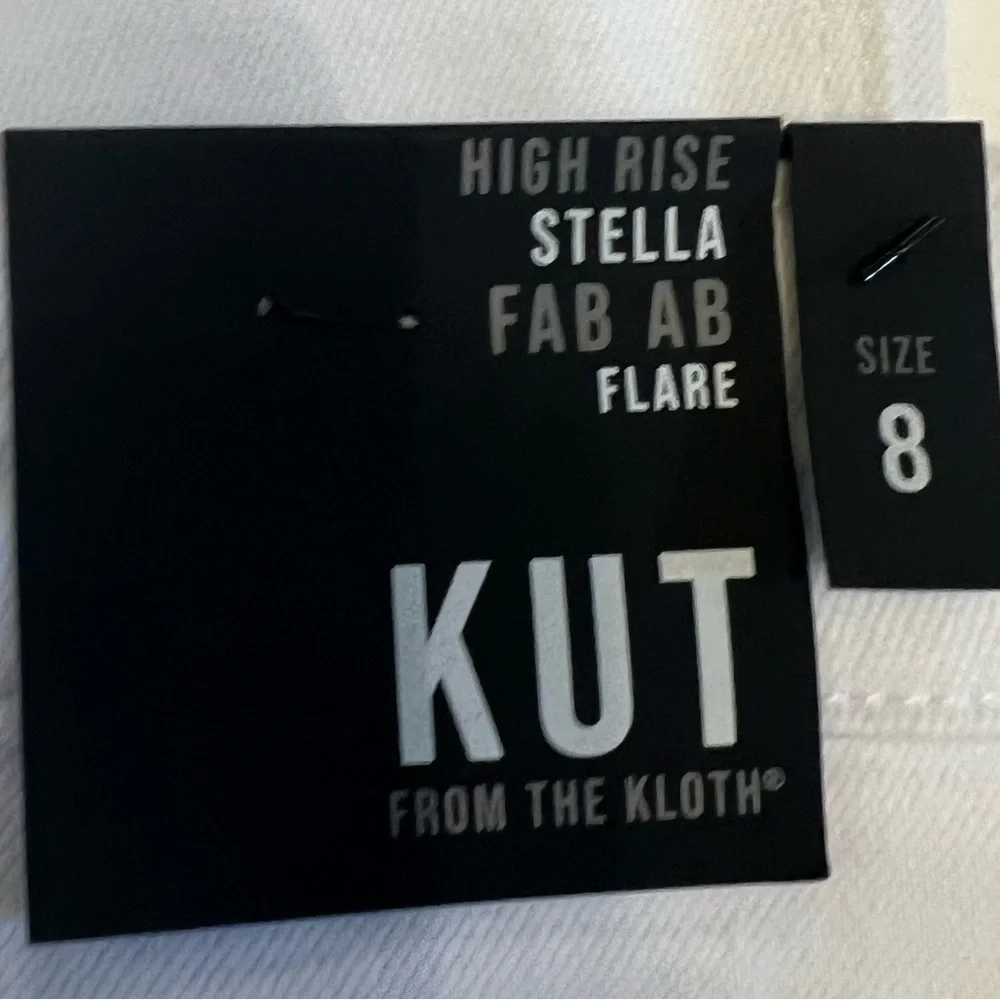 Kut from the Cloth Stella Optic White High Rise Flare Jean - Picture 9 of 15